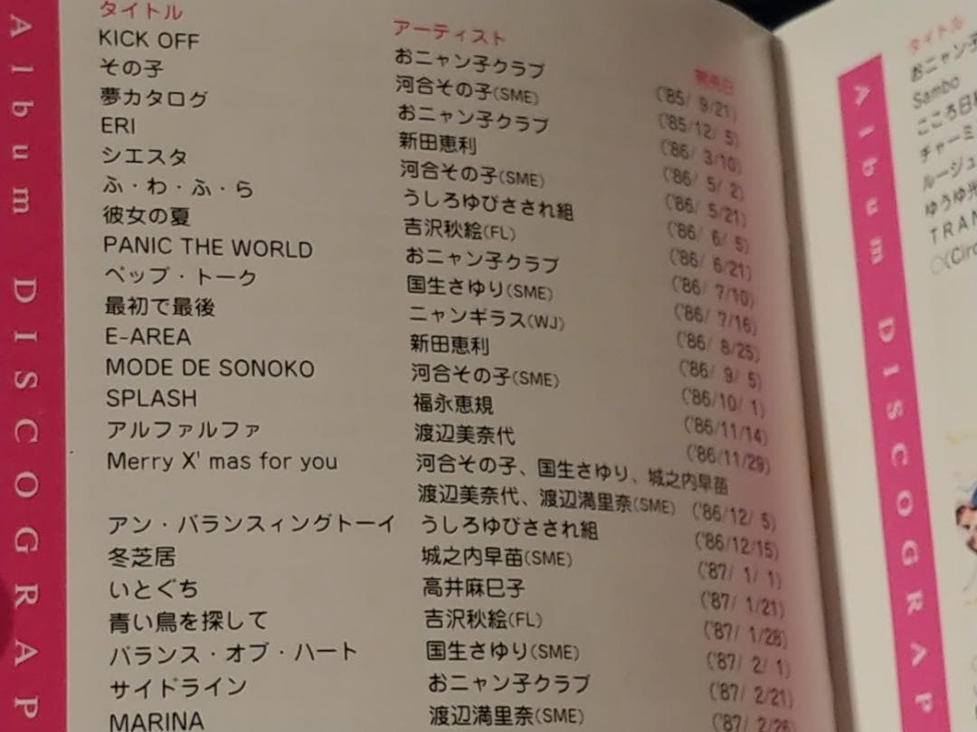 おニャン子クラブ 2枚組 BEST ベスト 新田 国生 ゆうゆ 工藤 美奈代