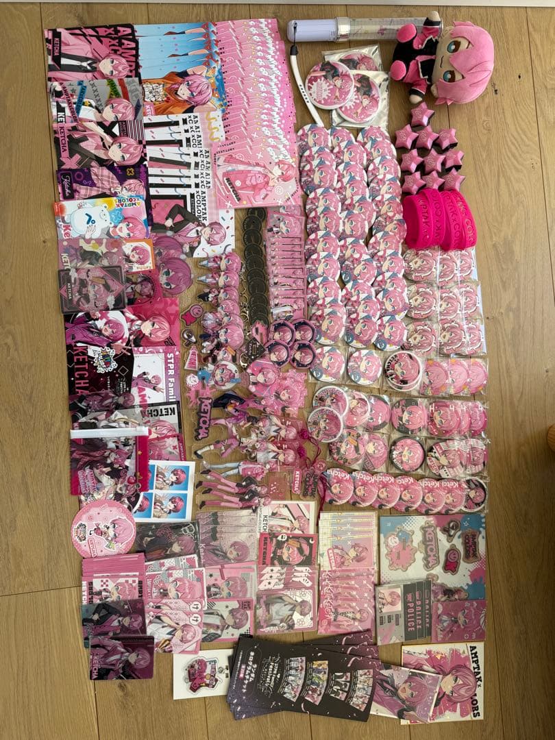 アンプタックカラーズ ケチャ グッズ 大量まとめ売り 缶バッジ うちわ タオル AMPTAKxCOLORS Special Live in 日本武道館「虹」オフィシャルグッズが