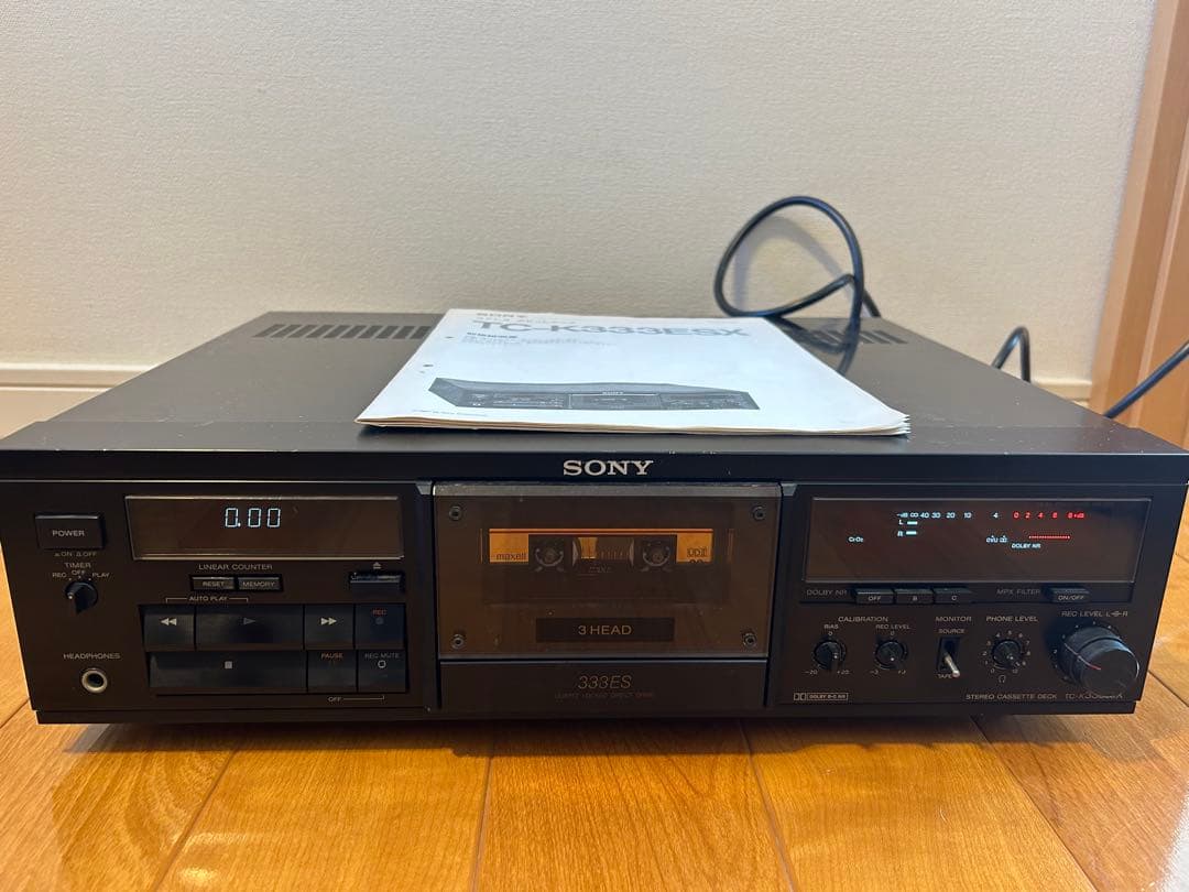 SONY TC-K333ESX カセットデッキ　通電動作確認済み SONY カセットデッキ TC-K333ESX 通電OK 動作未確認 現状品｜Yahoo