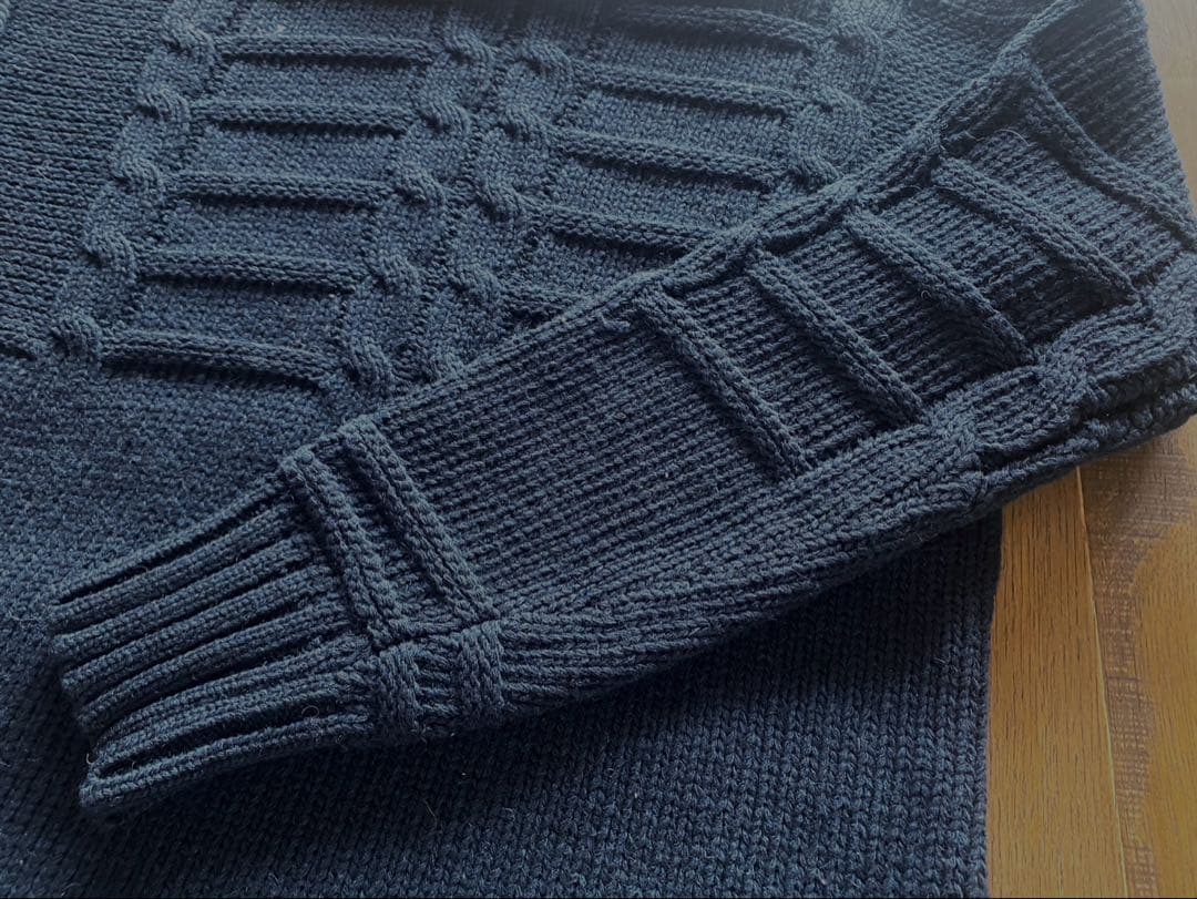 Nigel Cabourn 2-way cable knit sweater - メルカリ
