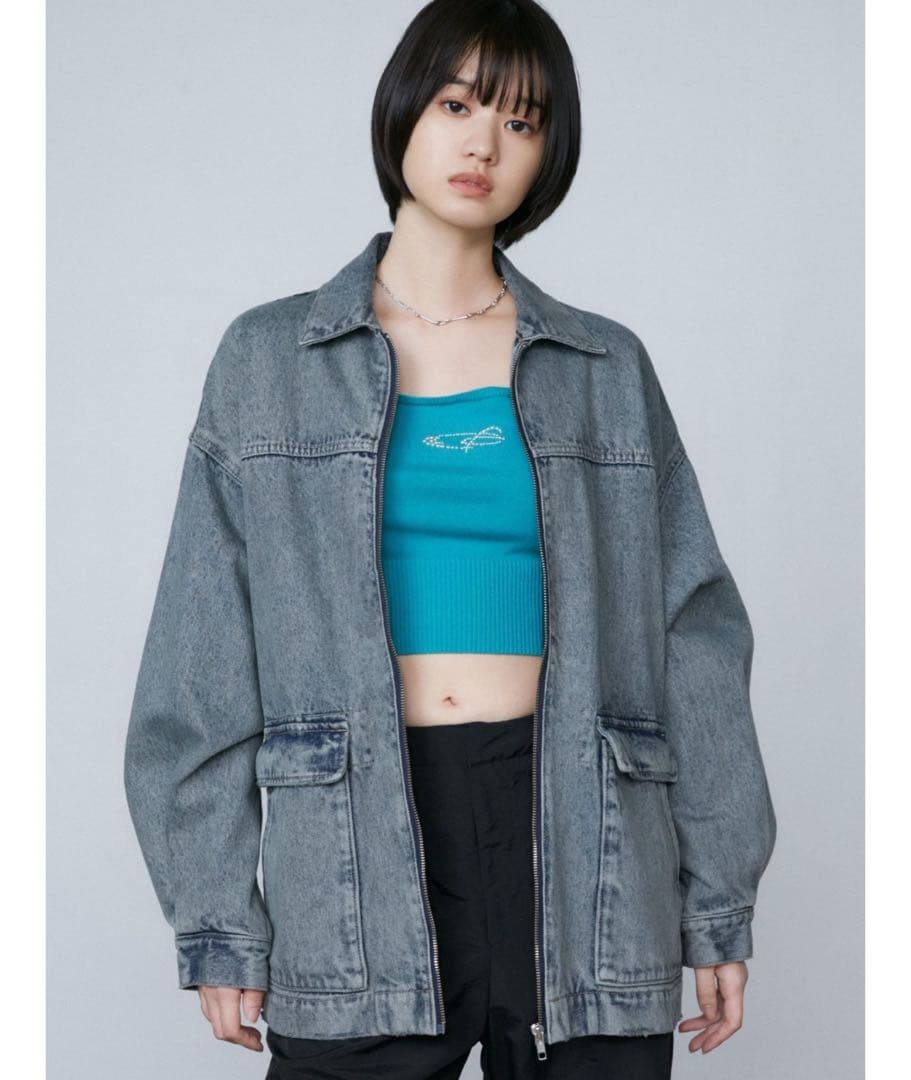 EMODA❤︎ヴィンテージライクオーバーデニムブルゾン - メルカリ