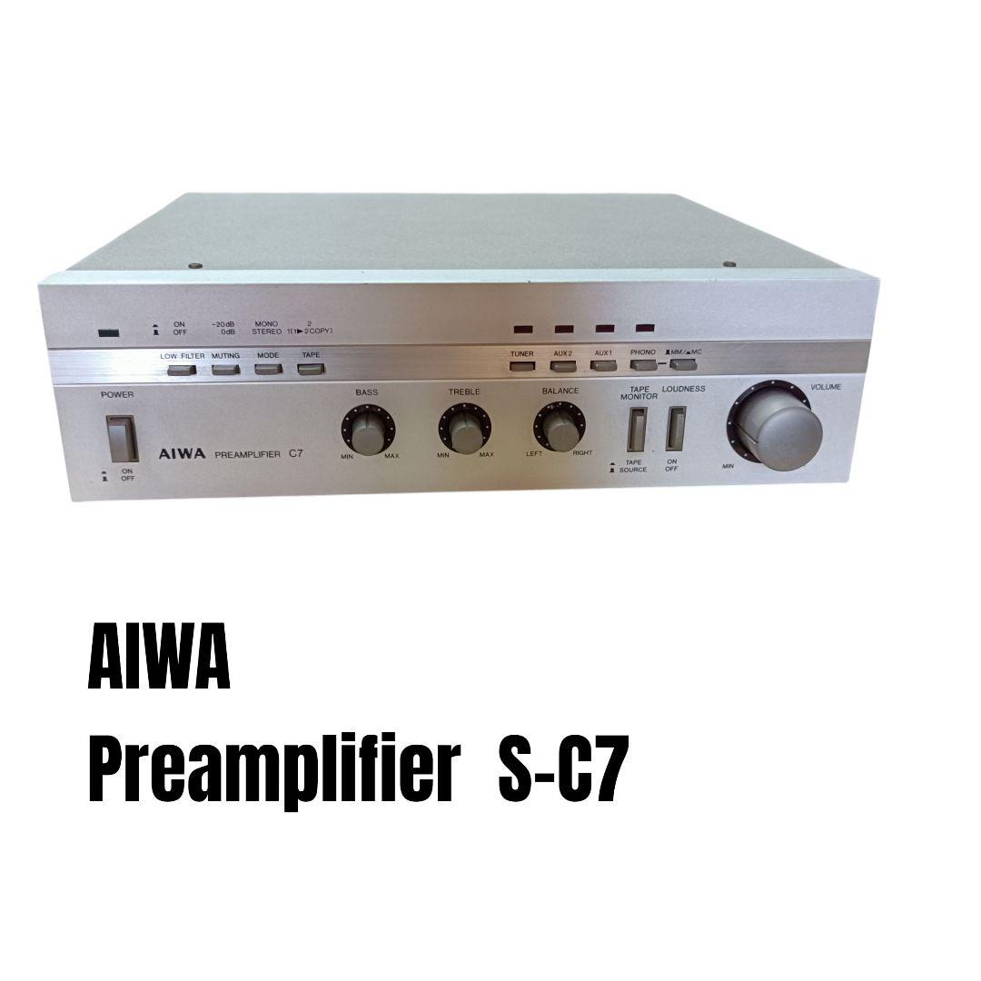 アンプ AIWA Preamprifier S-C7 AIWA preamplifier S-C7 + power amplifier S-P7 set - Japanese