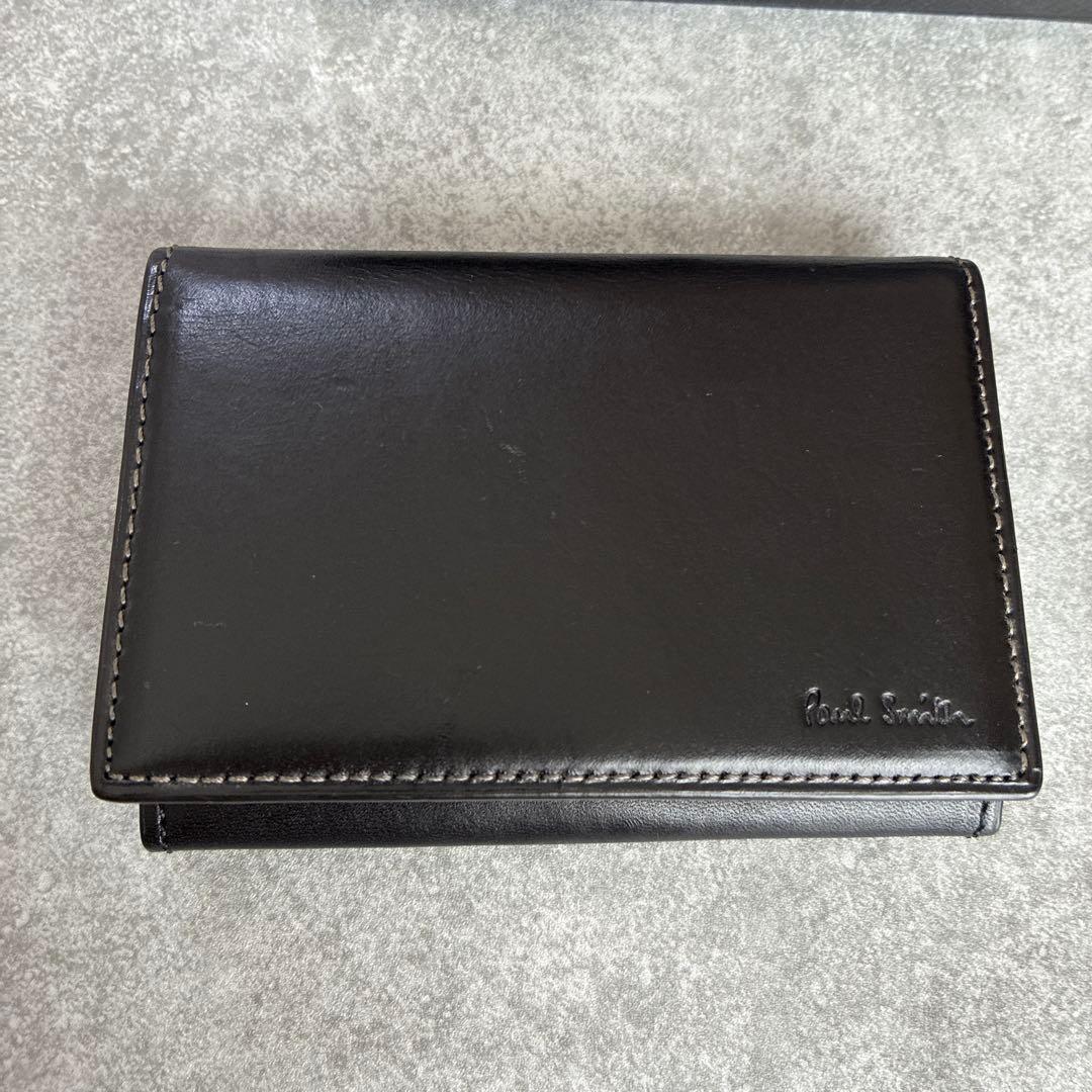 Paul Smith ブラック名刺入れ 箱付き - メルカリ