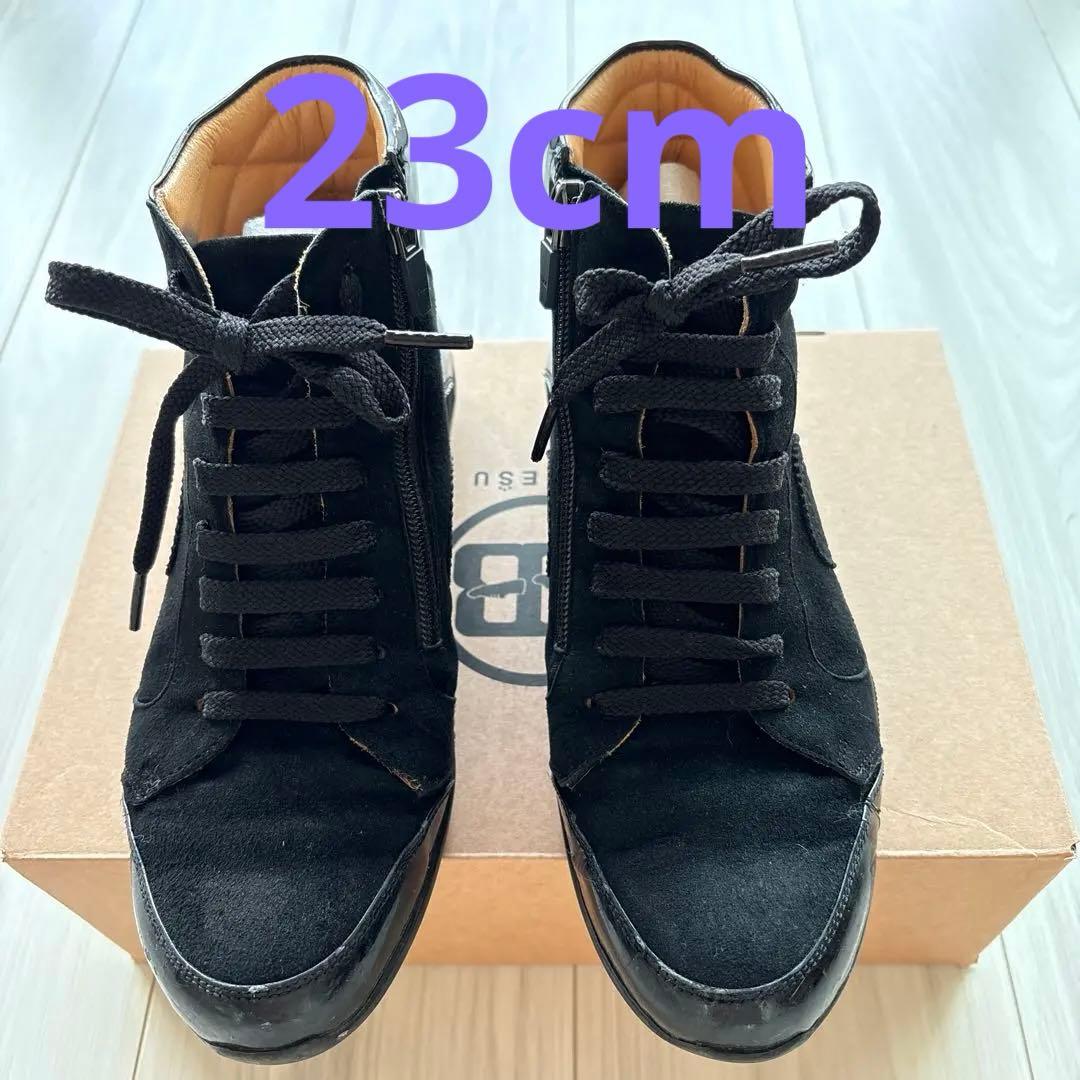 BENESU ベネシュ スエードブーツ 黒 23cm - メルカリ