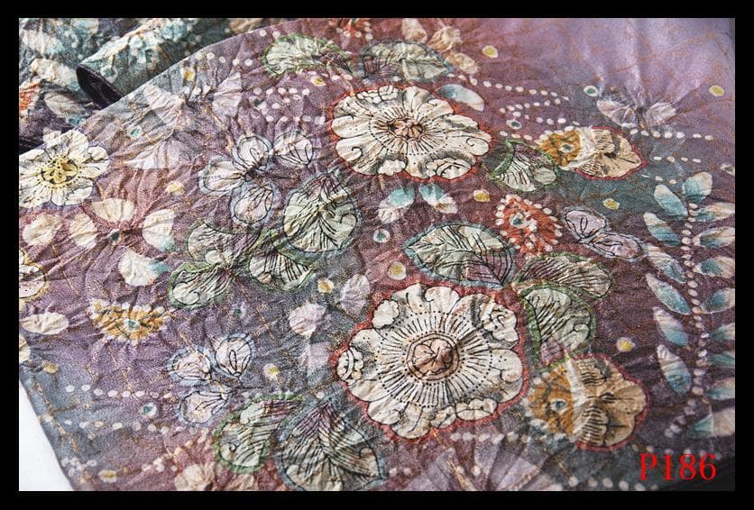 P186厳選西陣 手絞り染 振袖可 辻ヶ花紋 太鼓柄正絹高級美術