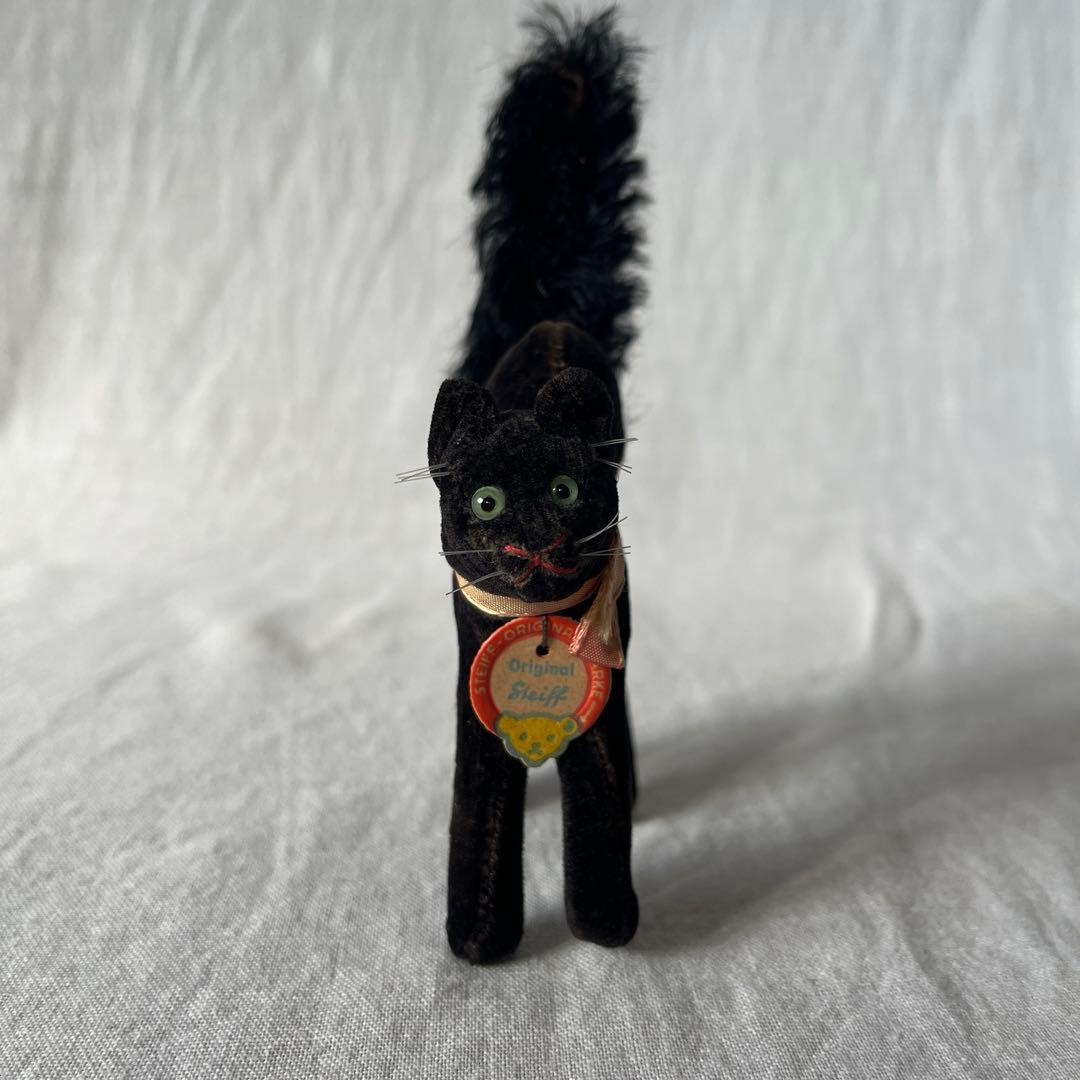 最小】アンティーク シュタイフ トムキャット tom cat 黒ねこ - メルカリ