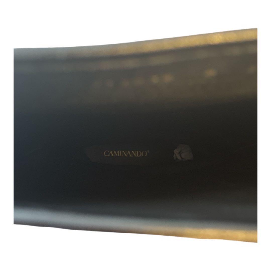 カミナンド ライディングロングブーツ レザー 厚底　黒 24.0cm 8サイズ