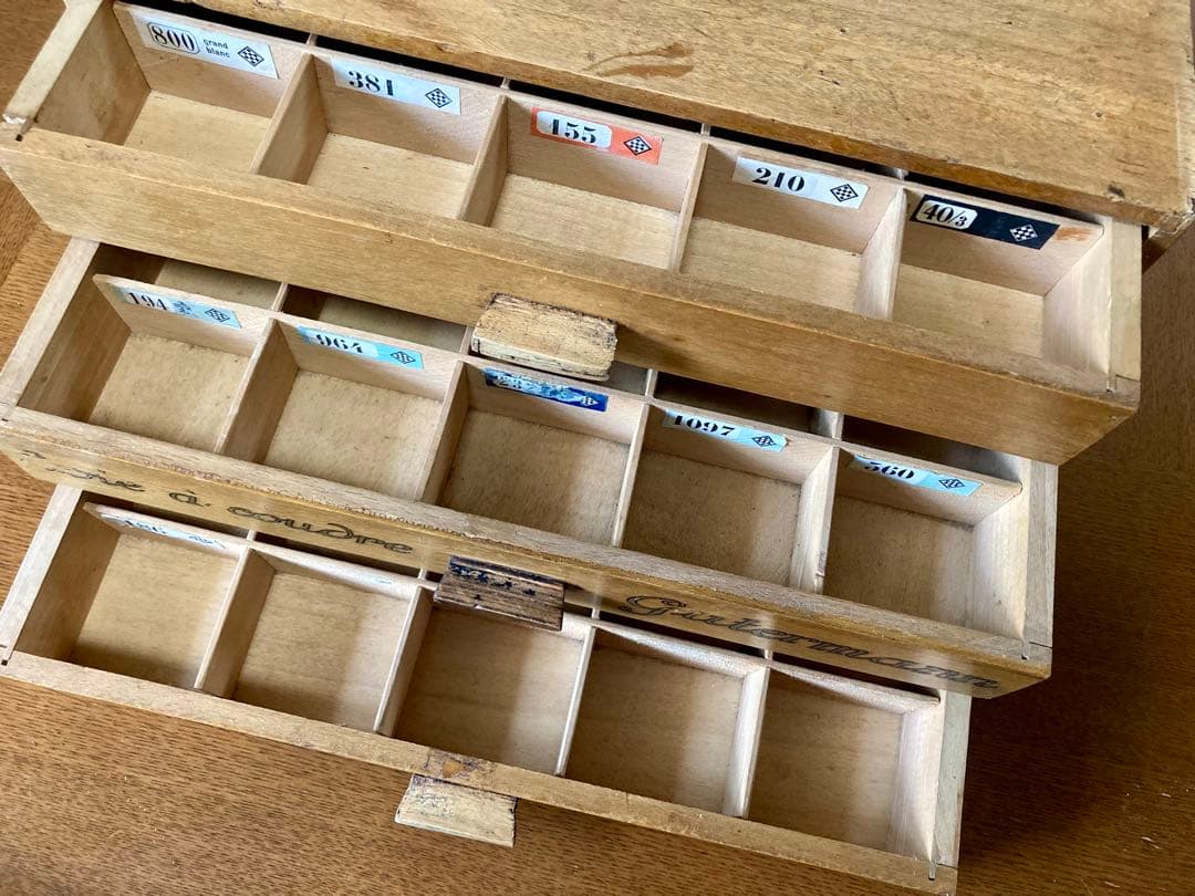 フランス アンティーク ギッターマン ソーイングキャビネット糸巻