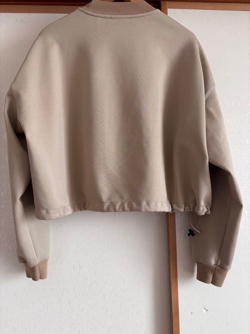 ビアズリー 刺しゅう入りクロップトレーナー ベージュ - メルカリ