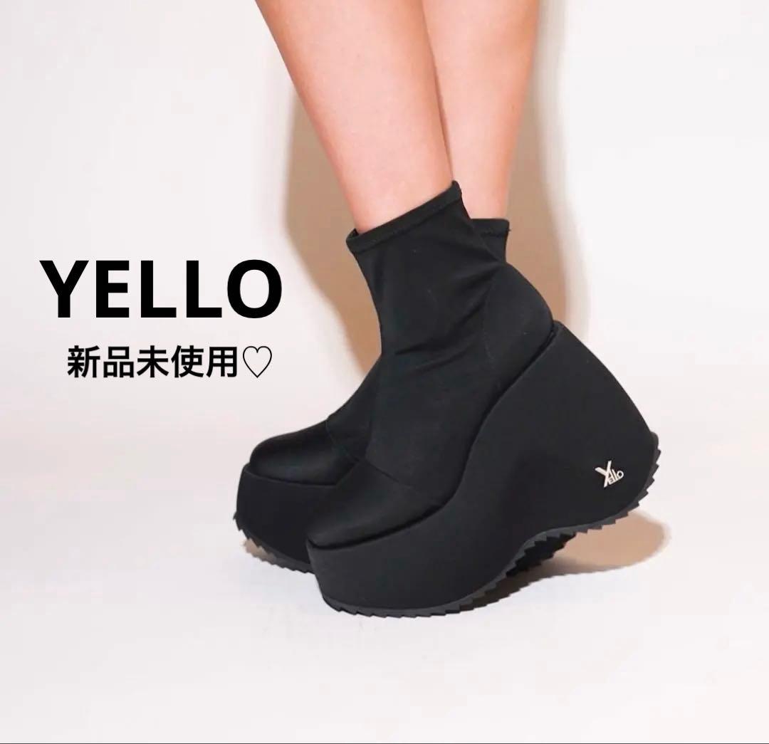 YELLO♡ TOKYO BLACK PLATFORM SHORT BOOTS - 靴オンライン