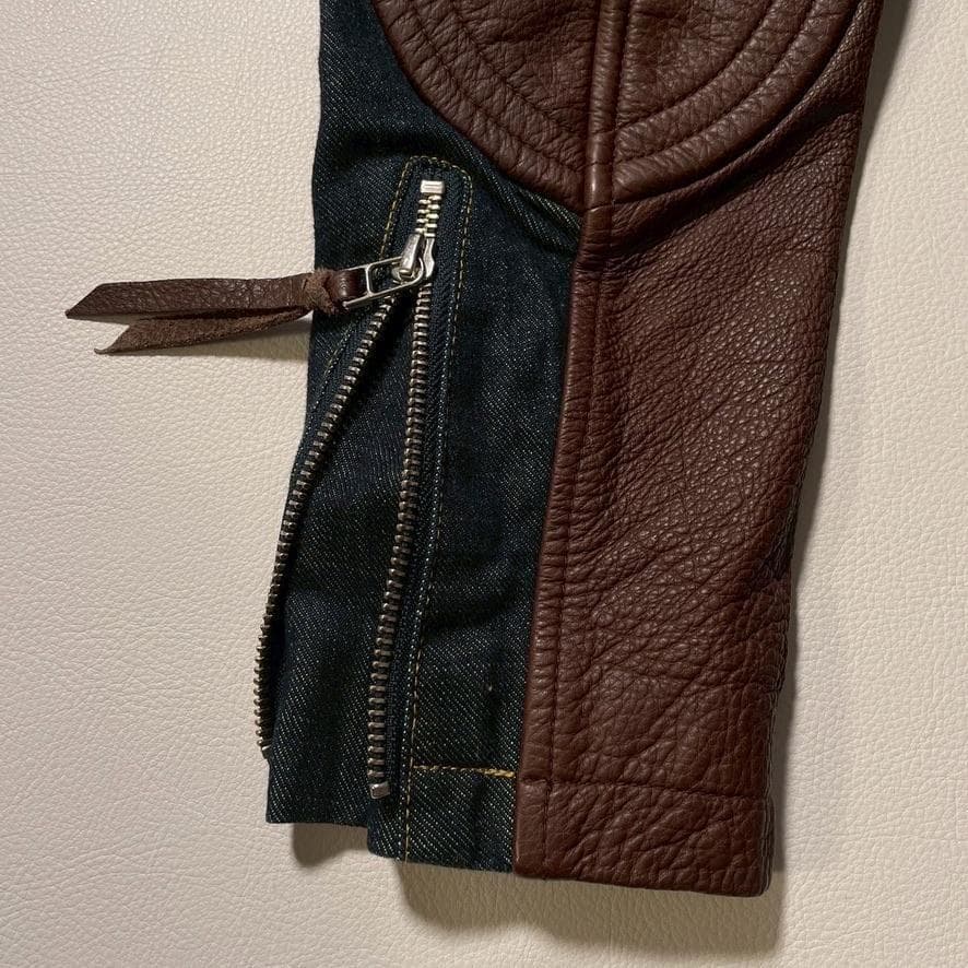 m*☆様 【美品】マックスフリッツ レザー×デニムコンビ ライディング