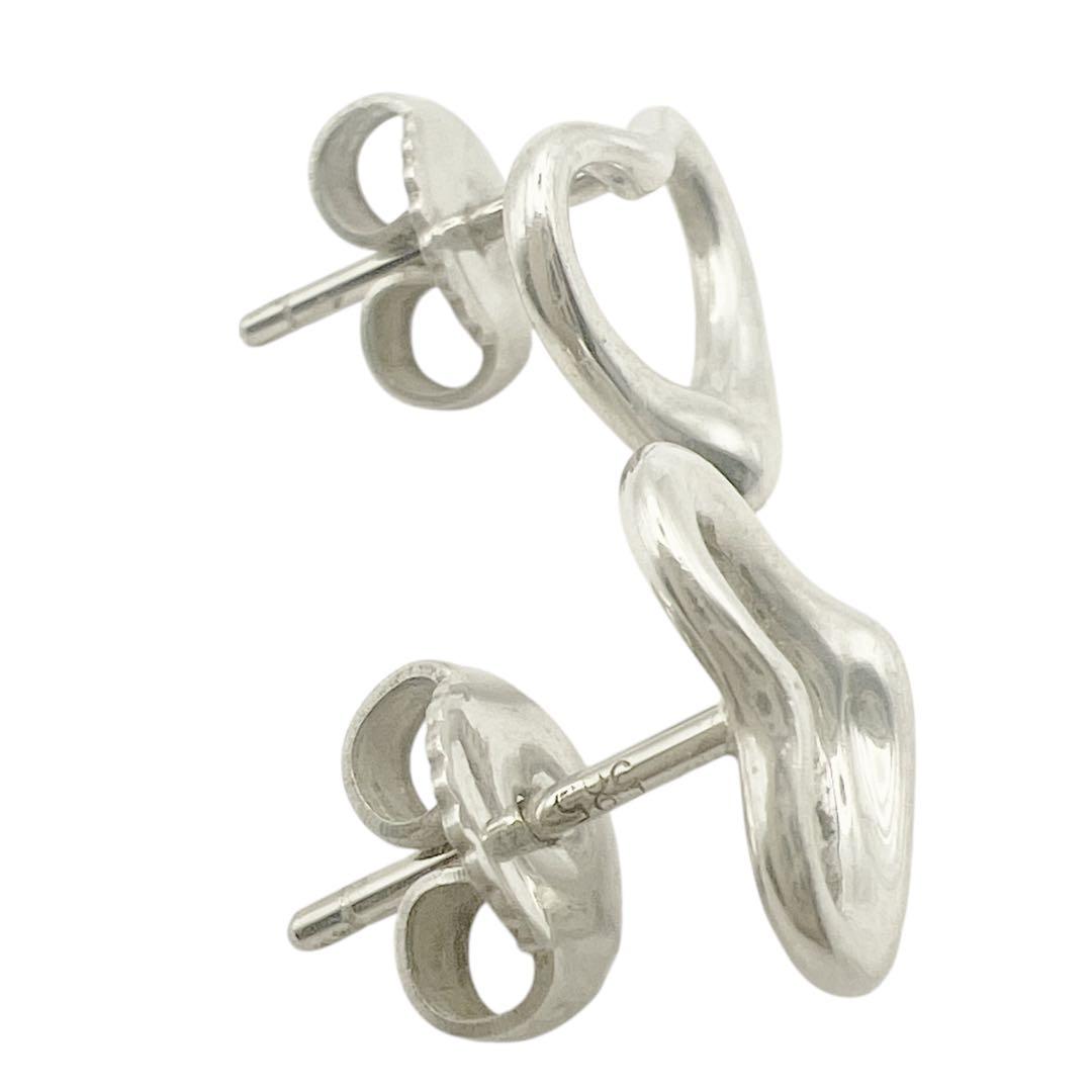 レア ティファニー 14K 585 ポスト付 オープンハート ピアス シルバー