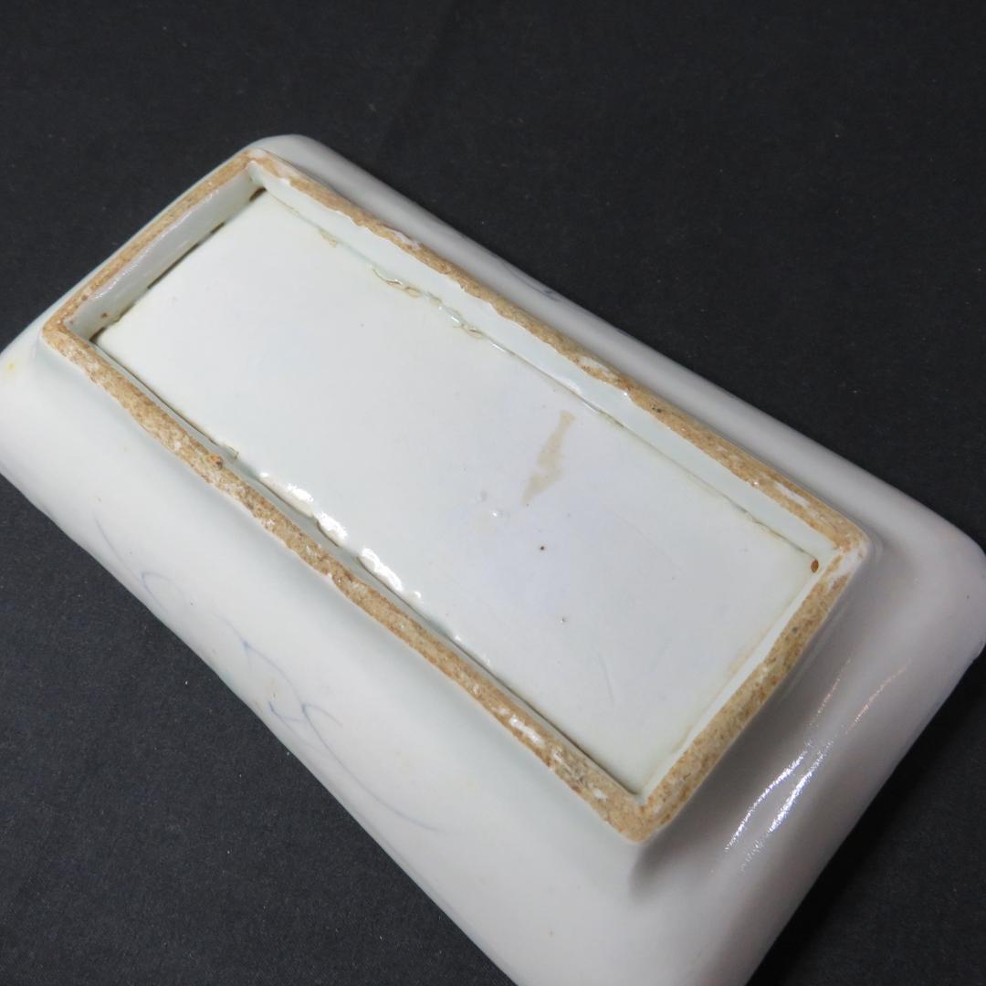 長角皿 長皿 古伊万里 染付 江戸 窯傷 歪み スレ僅か 美品 - メルカリ