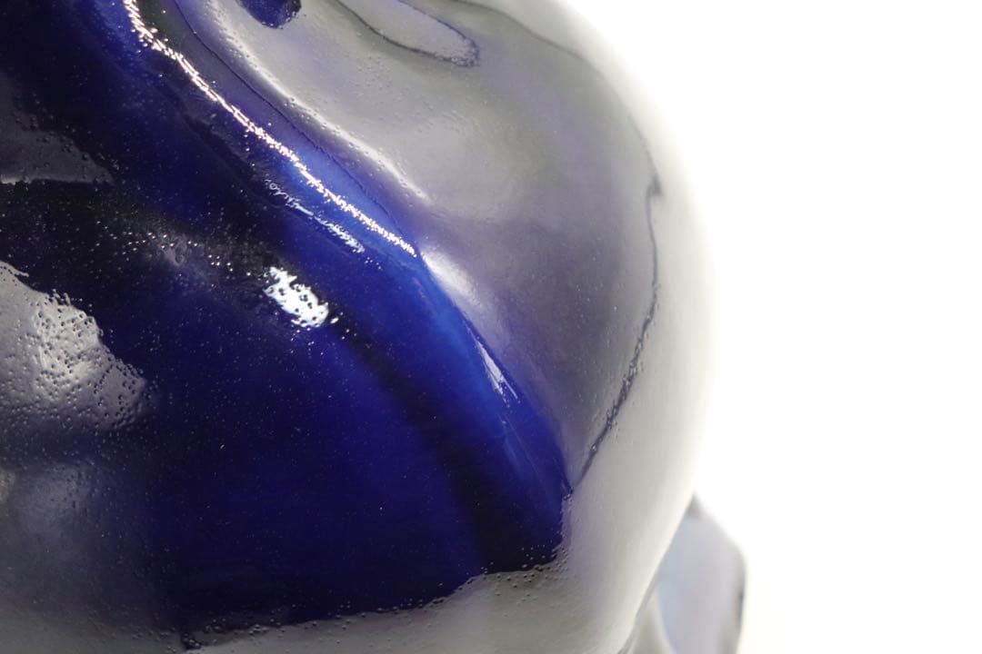 中国 大清乾隆年製 藍釉双耳瓶 共箱 送料込み0222 - メルカリ