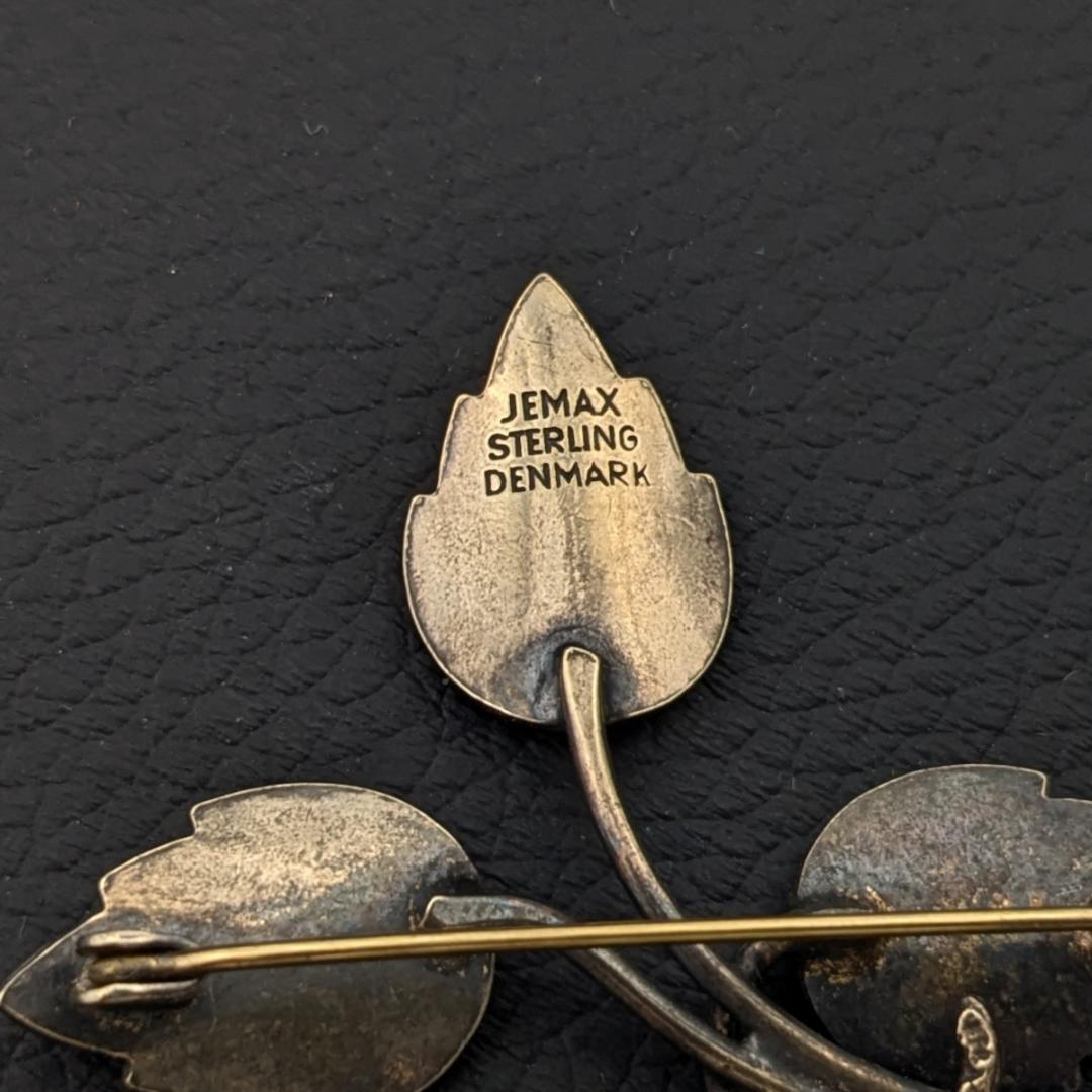 ヴィンテージ デンマークシルバー925 Jemax ブローチ 5.2g