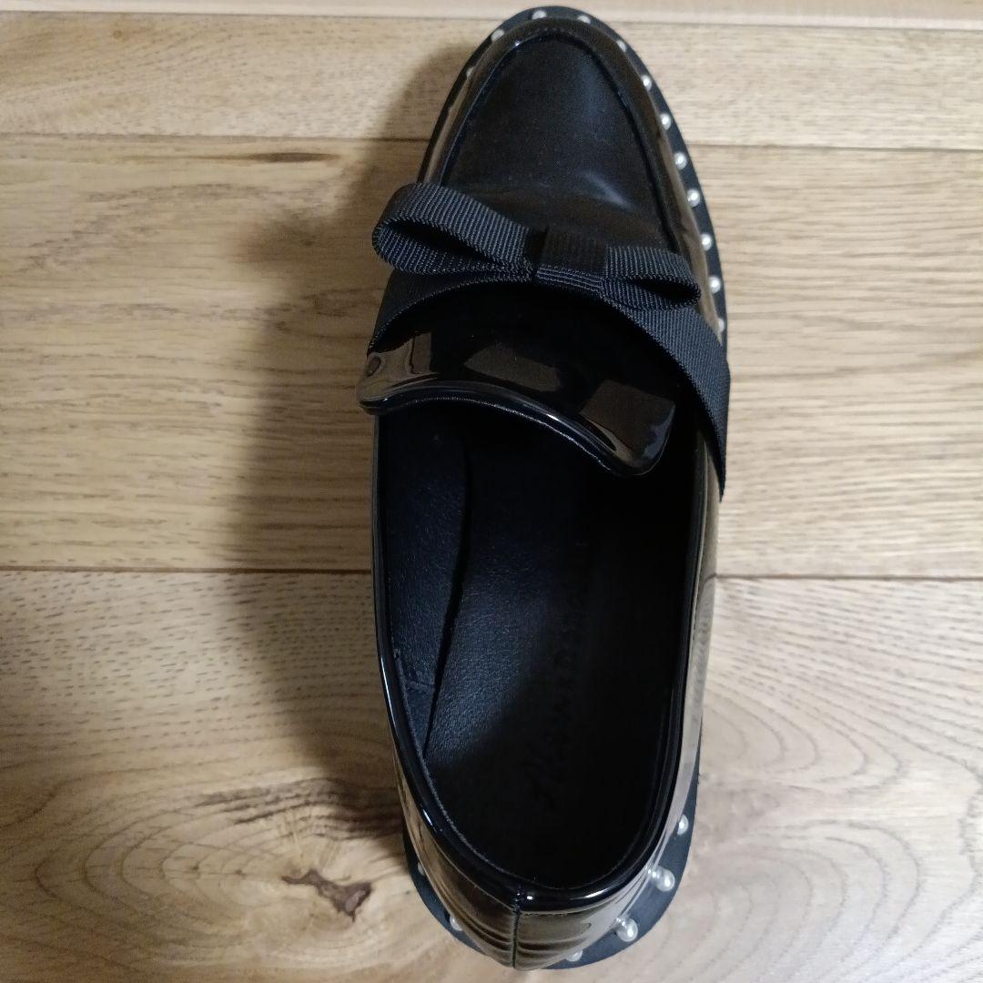 ドノバン アキロン DONOBAN ブラックパール装飾ローファー ローファー