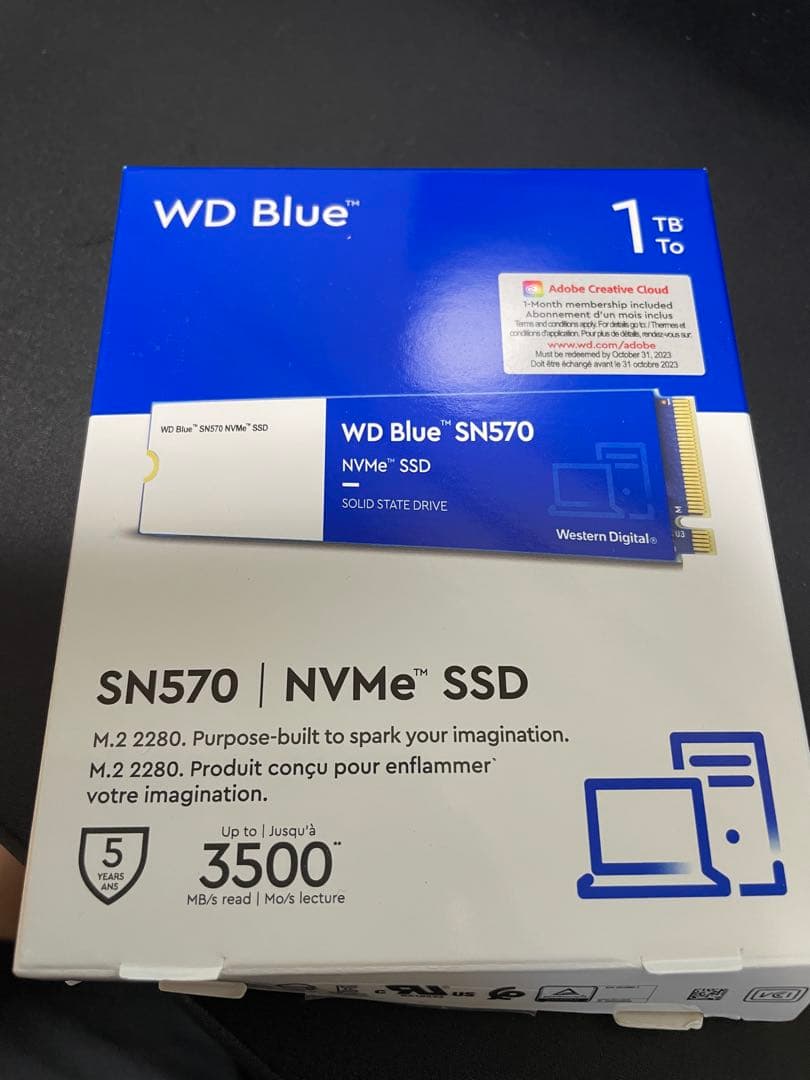 内蔵型SSD WD Blue SN570 1TB NVMe SSD M.2 2280 Western Digital WD Blue SN570 NVMe M.2 2280 1TB PCI-Express 3.0 x4