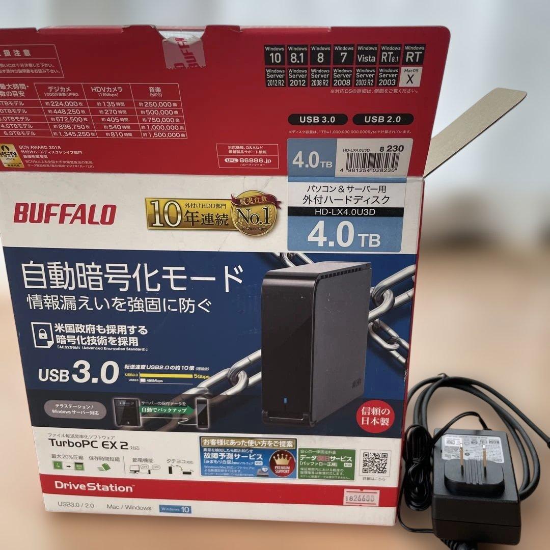 BUFFALO HD-LXU3D 4.0TB 外付けハードディスク