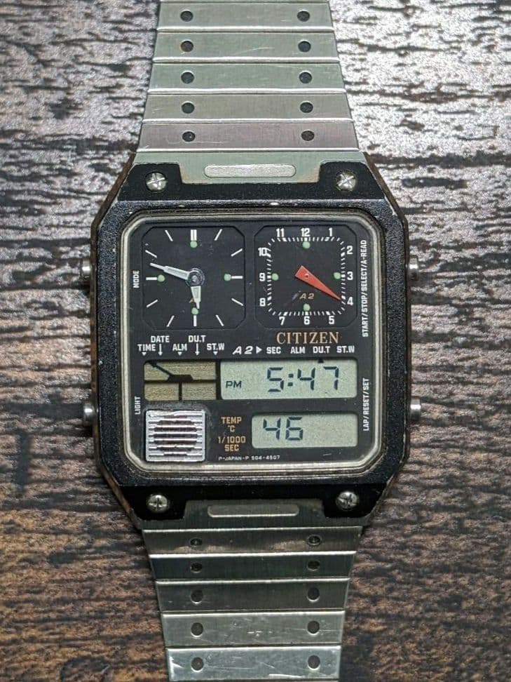 CITIZEN シチズン アナデジテンプ サーモセンサー 8981-084659 - メルカリ