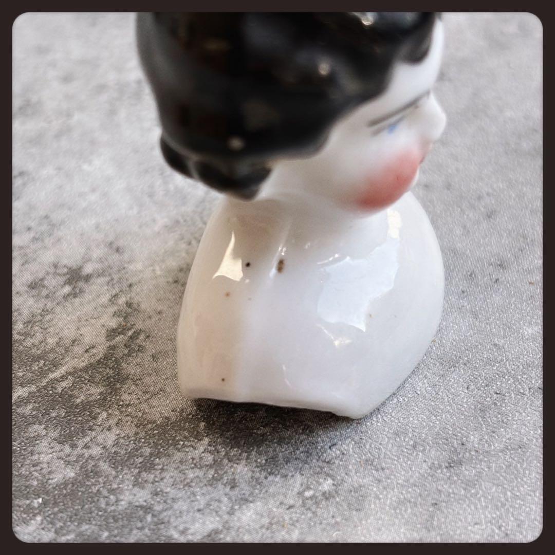 アンティーク チャイナヘッドドール ヘッドパーツ2個セット ビスクドール