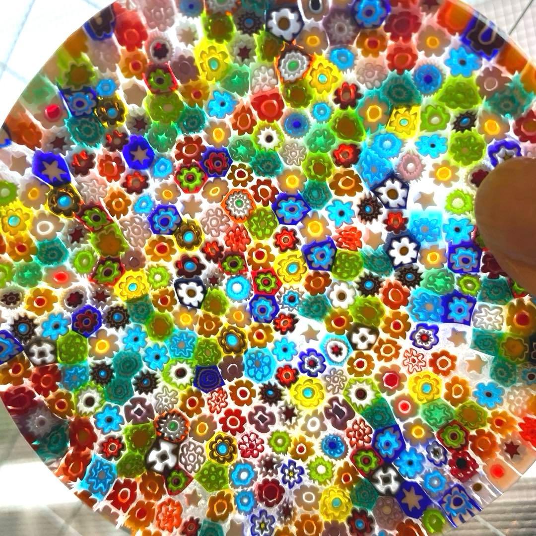 ミルフィオリ ヴェネチアンガラス ムラーノガラス インテリアトレイ 小皿