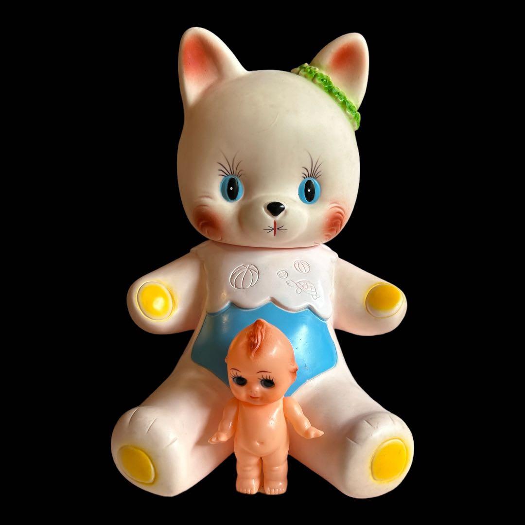 レア☆昭和 レトロポップ ネコ ソフビ - メルカリ