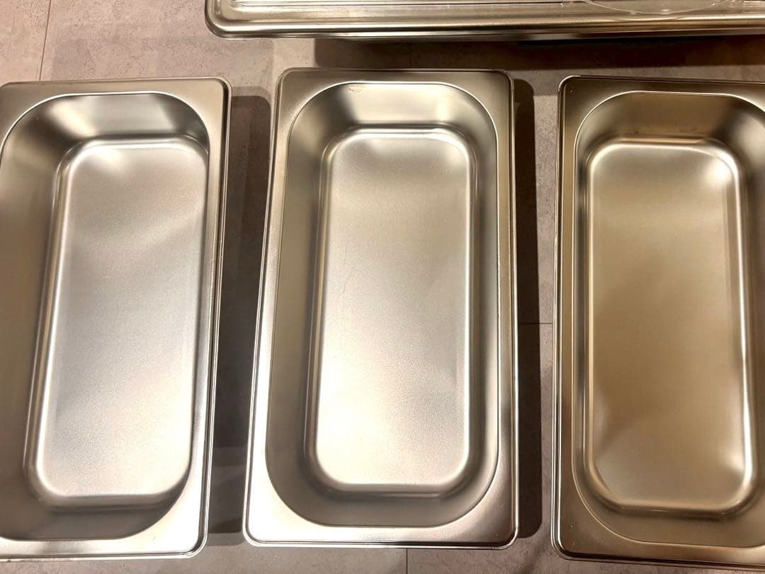 未使用 電気調理器 2槽式 600W ステンレス製トレイ付き