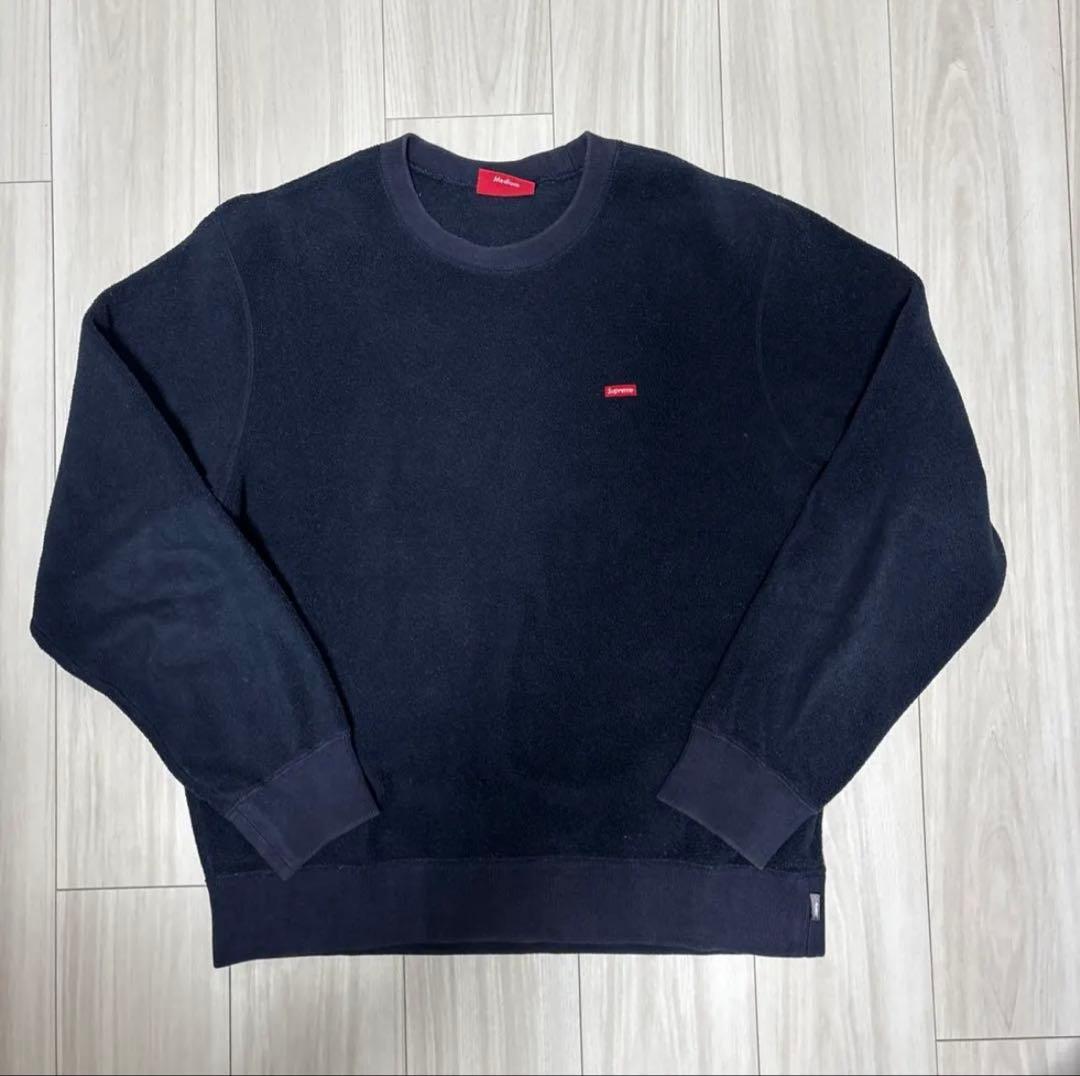 Supreme Polartec Small Box Crewneckネイビー - メルカリ