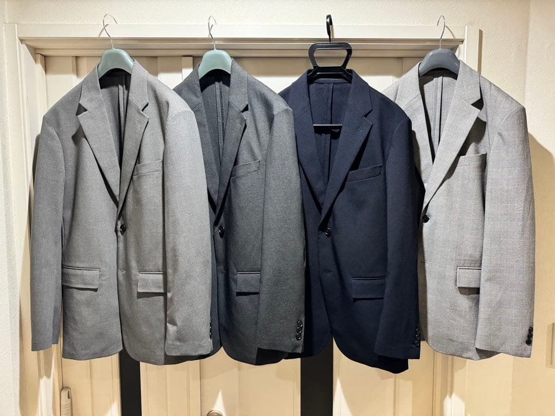 ユニクロ感動ジャケット4着セット グレー、ダークグレー、ネイビー、チドリLサイズ ユニクロ公式 | 感動ジャケット/チドリ