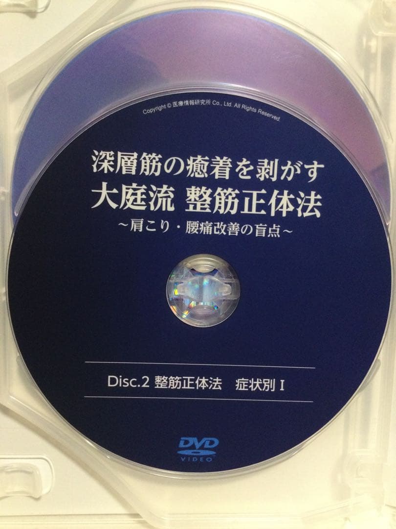 深層筋の癒着を剥がす 大庭流 整筋正体法 ～肩こり・腰痛改善の盲点～ DVD整体