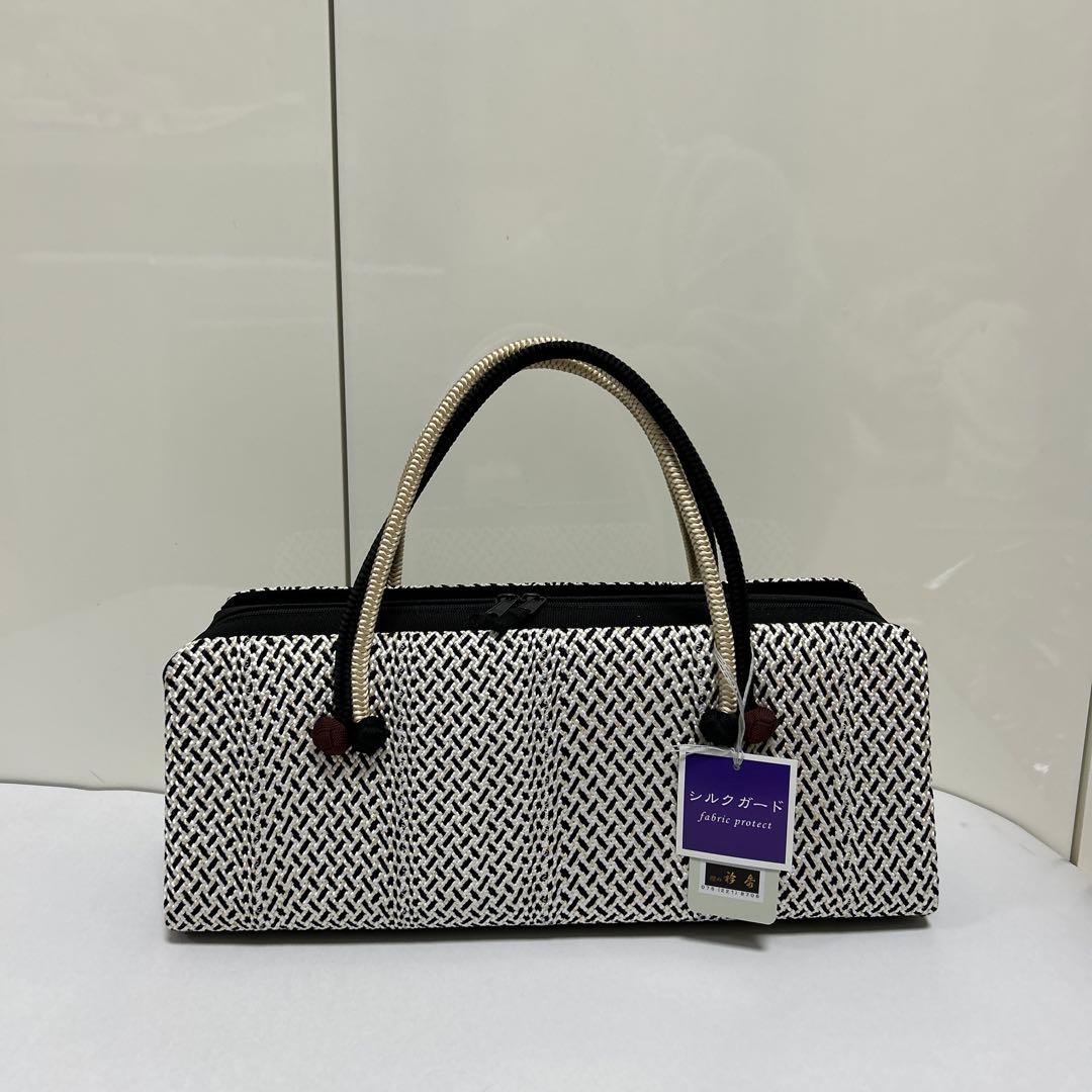 和装バック　利休バッグ　横長の型　小田巻付き　バッグ　組織り　衿秀　和想庵 和装バック 利休バッグ 横長の型 小田巻付き バッグ 組織り 衿秀 和想