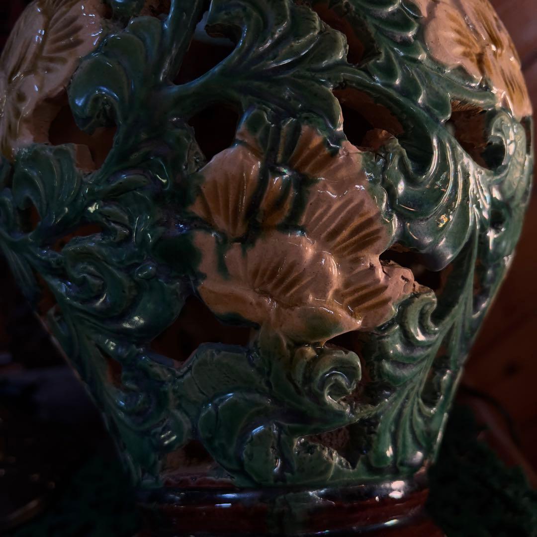 宋磁 宋三彩 中国 宋代 透かしあり 唐三彩 - メルカリ