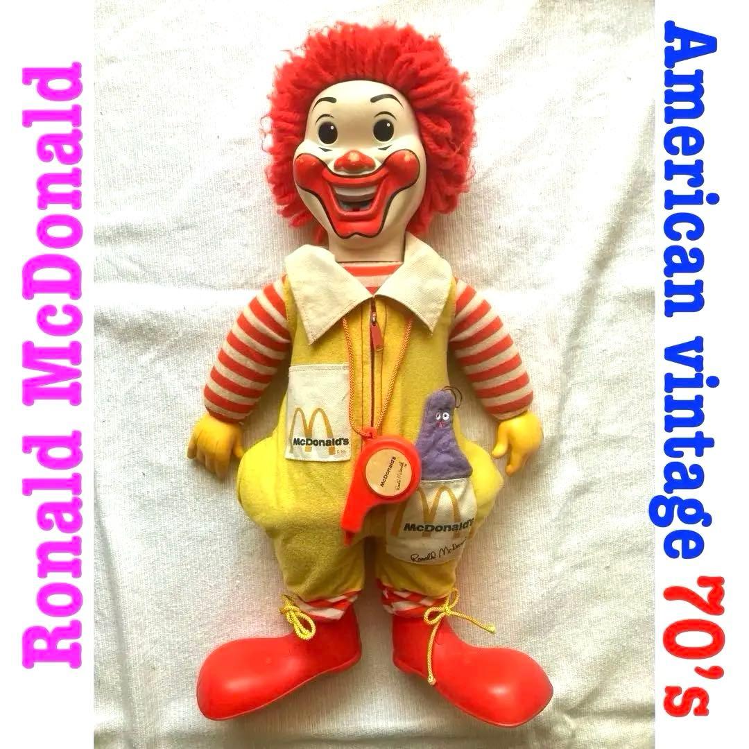 希少！マクドナルド ロナルド人形 ぬいぐるみ 笛吹き 1978年製 やや訳