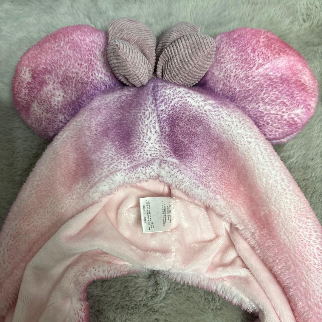 ディズニー ファンキャップ マフラー 紫 パープル ピンク ミニー