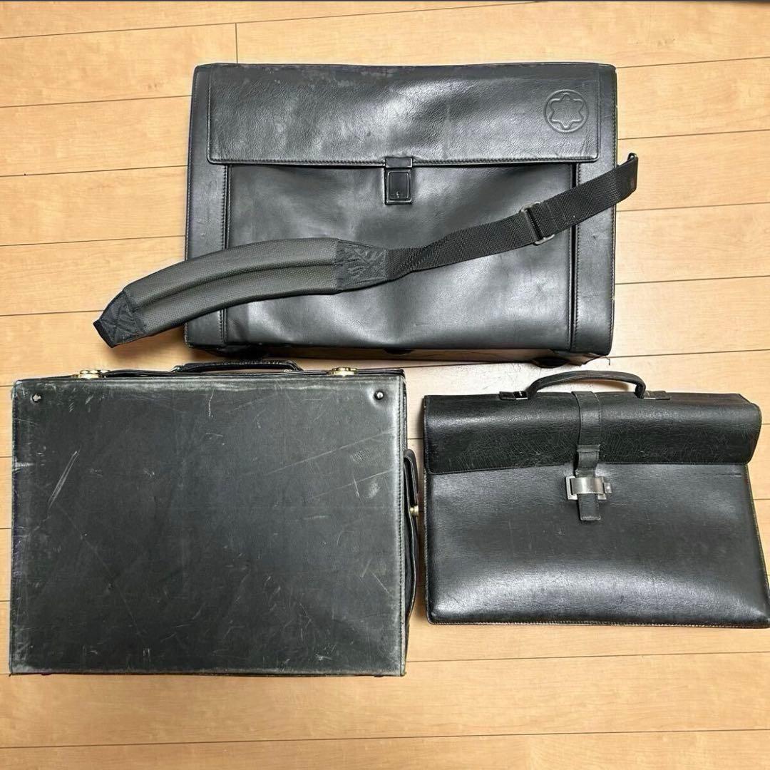 MONTBLANC　モンブラン　まとめ3点　ビジネスバッグ　トランクケース　レア 稀少 Montblanc(モンブラン) Meisterstuck Saffiano Briefcase