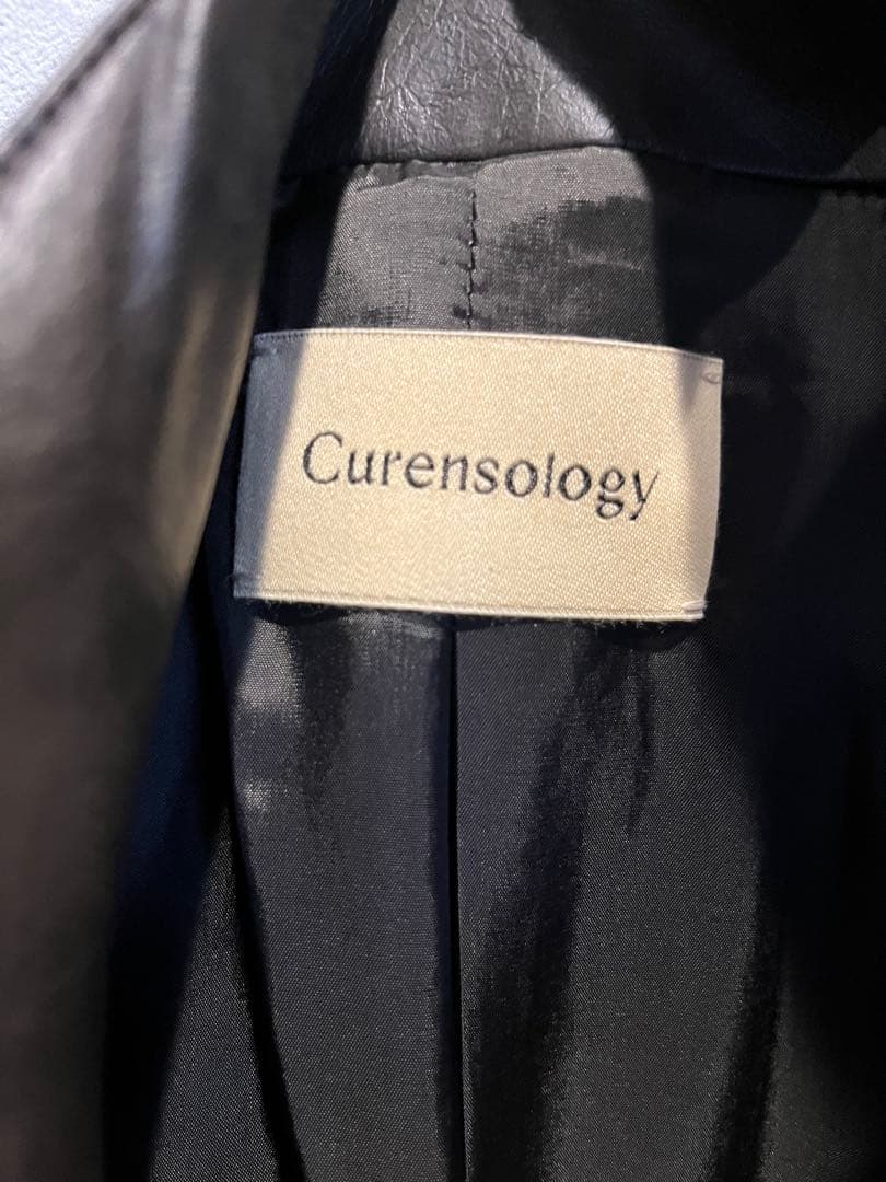 Curensology ヴィンテージフェイクレザーコート ブラウン - メルカリ