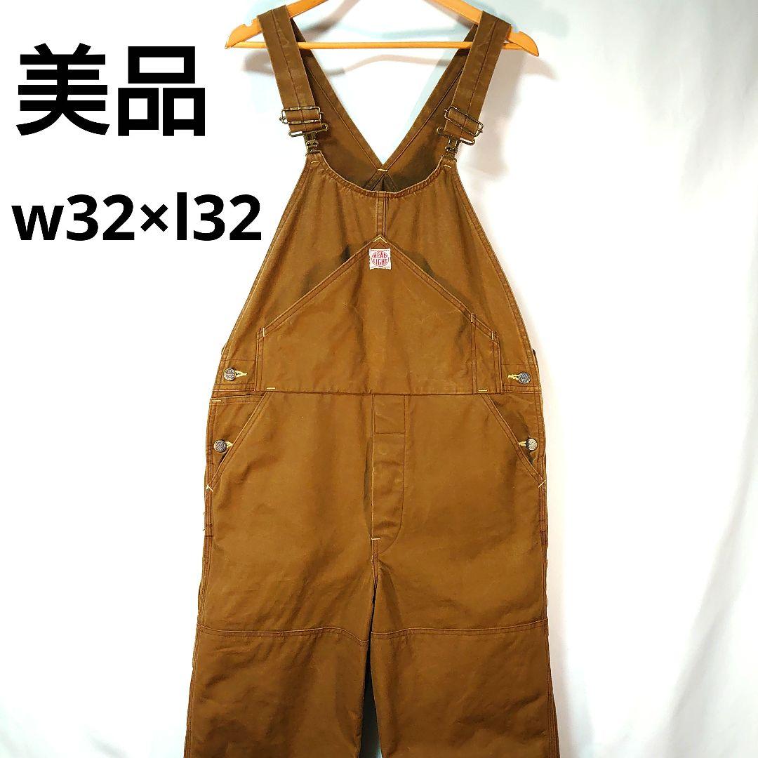 HEAD LIGHT 13oz ブラウンダック オーバーオール 32×32 HEAD LIGHT(ヘッドライト) オーバーオール 13oz.BROWN DUCK HIGH BACK