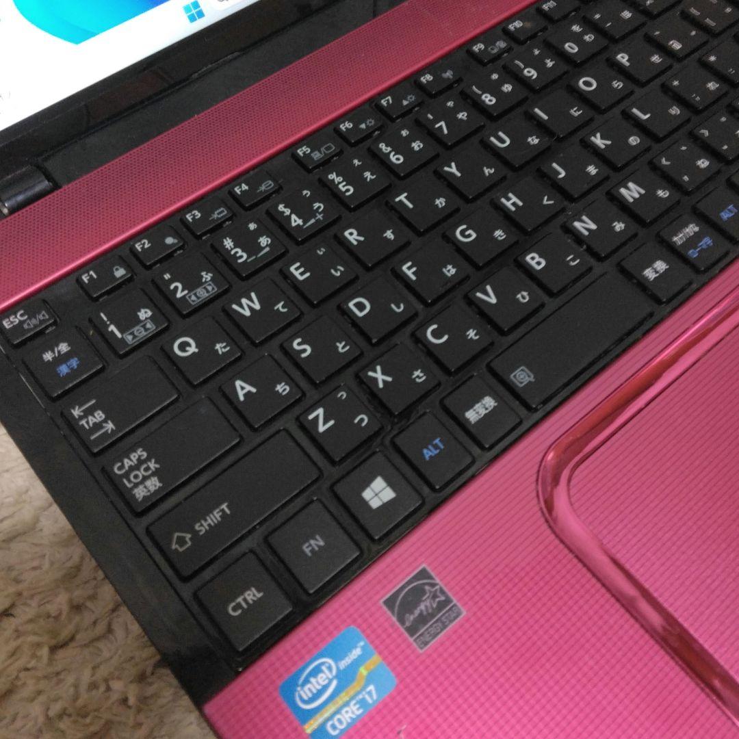 千14 CPUi7 メモリ8GB カメラ Office ピンクノートパソコン