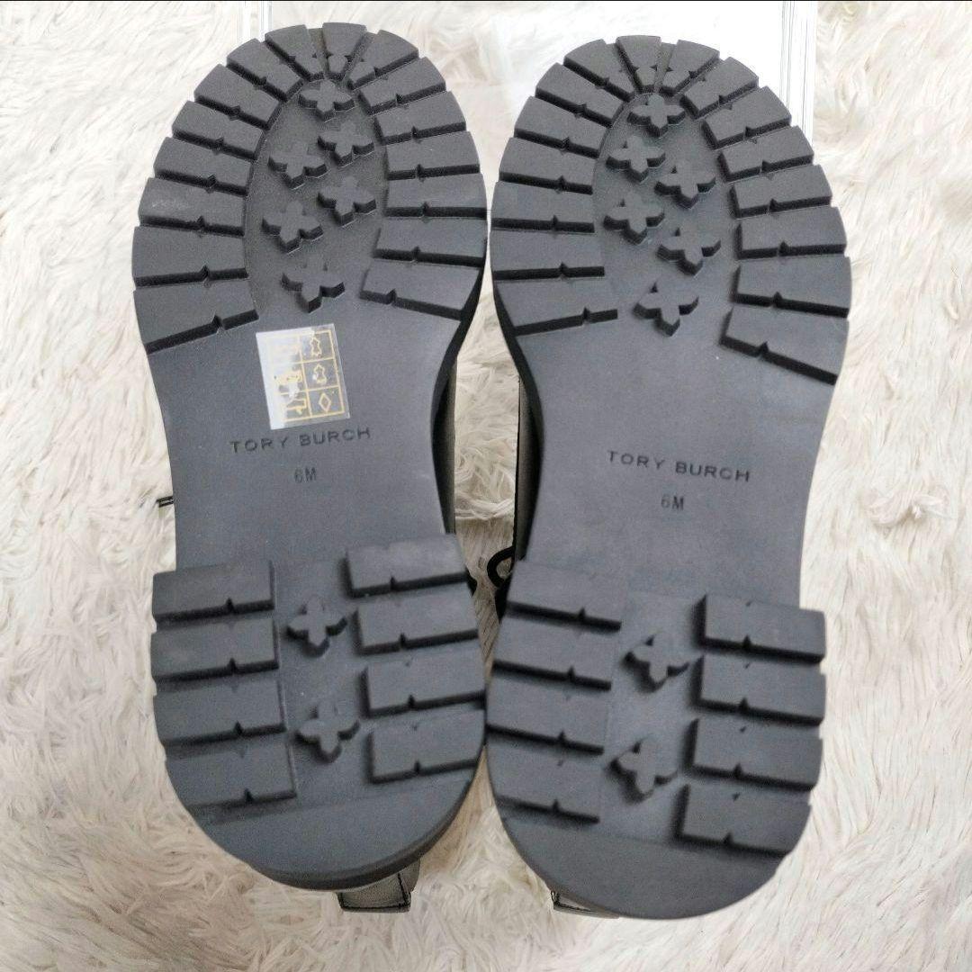 【美品】トリーバーチ ミラー 50 レザー ラグソール ブーティ 23.0cm