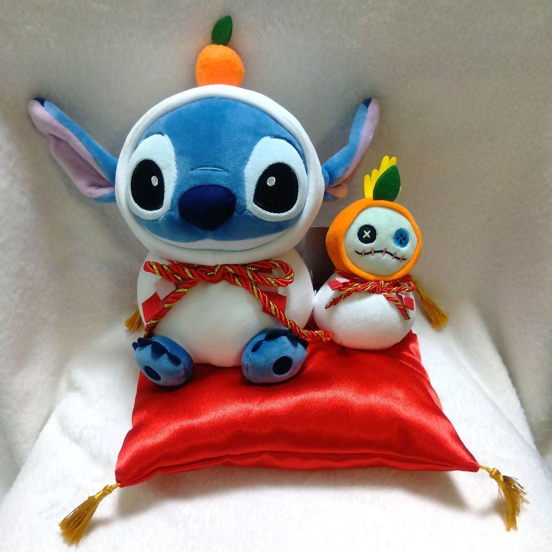 ディズニーストア お正月2026 スティッチ＆スクランプ鏡餅ぬいぐるみ