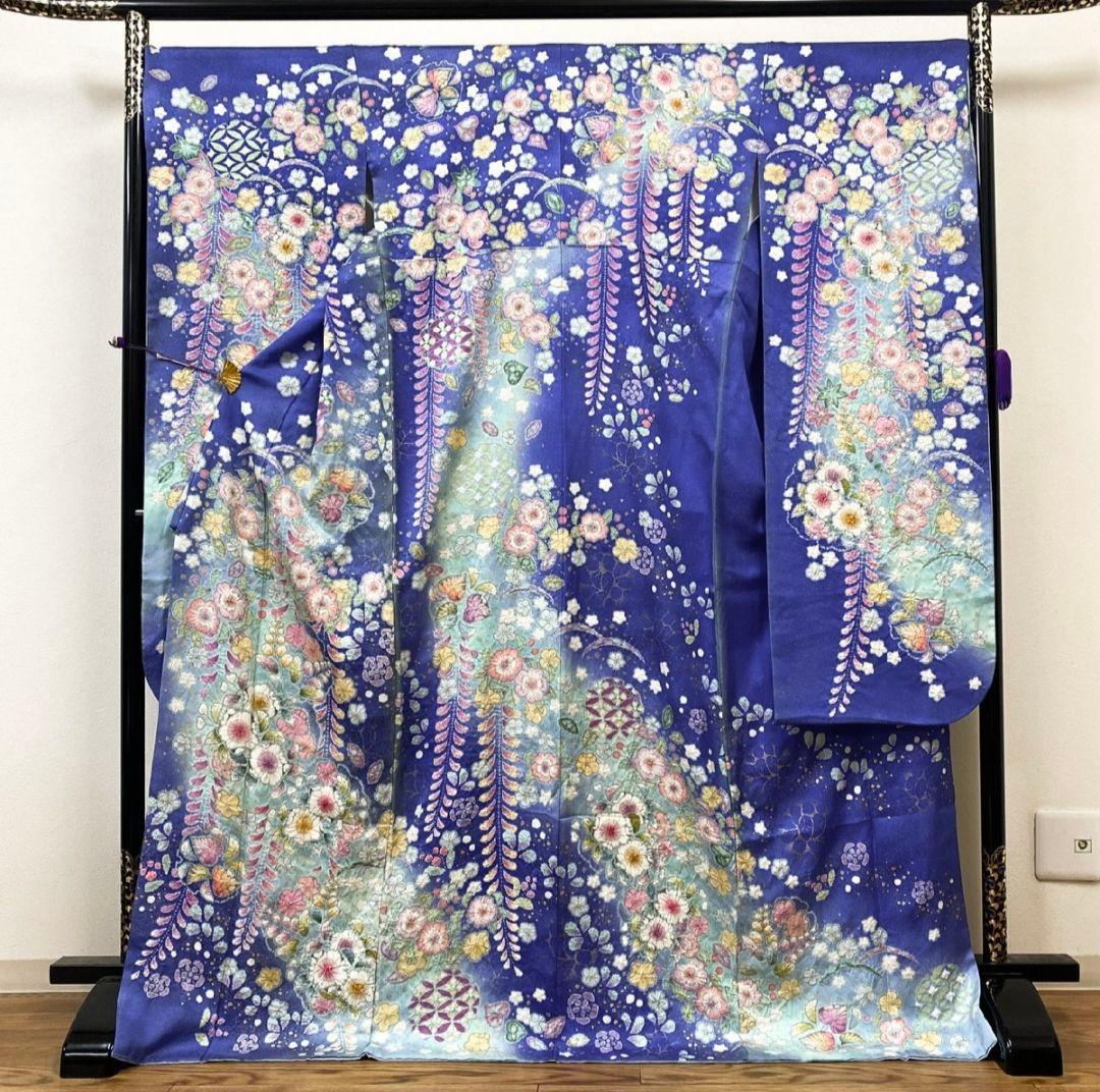 プロフ必読☆翠山工房☆振袖☆辻が花☆絞り☆銀通し 豪華【辻が花絞り染】翠山工房正絹 振袖セット s760 | 着物 夢美月