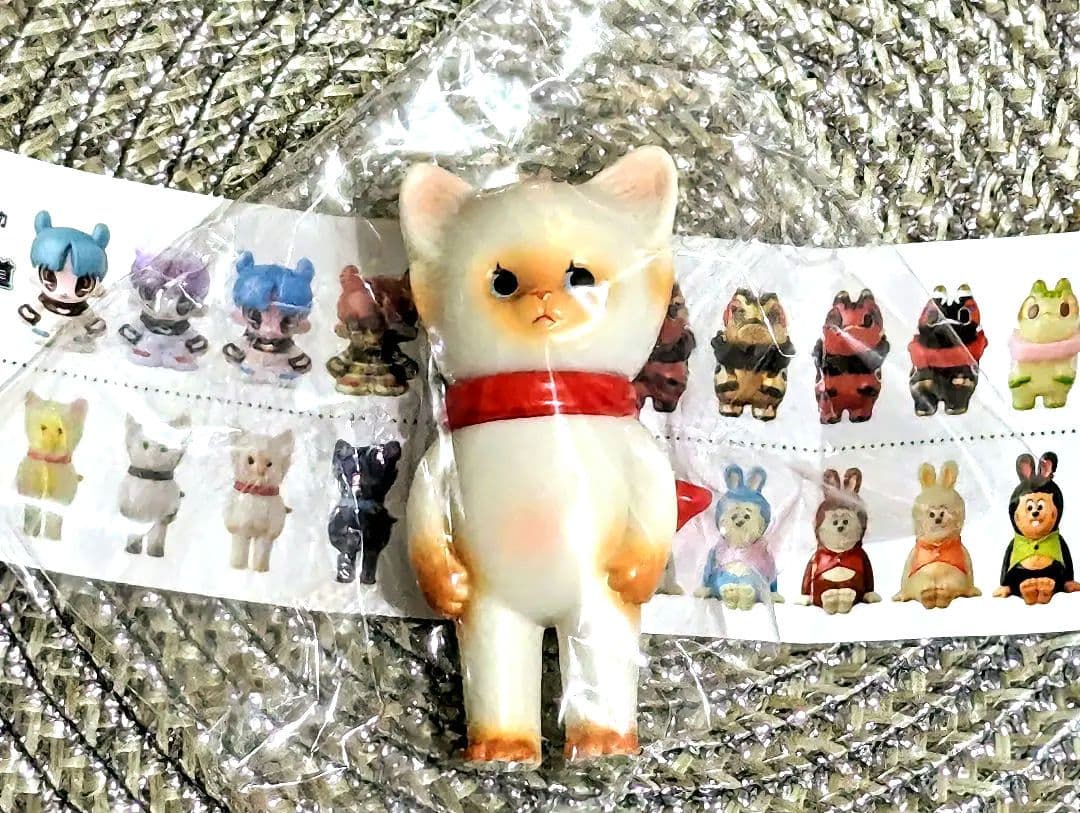 VAG 38 NEKO 白 猫 ガチャ コジカトイズ ソフトフィギュア ソフビ
