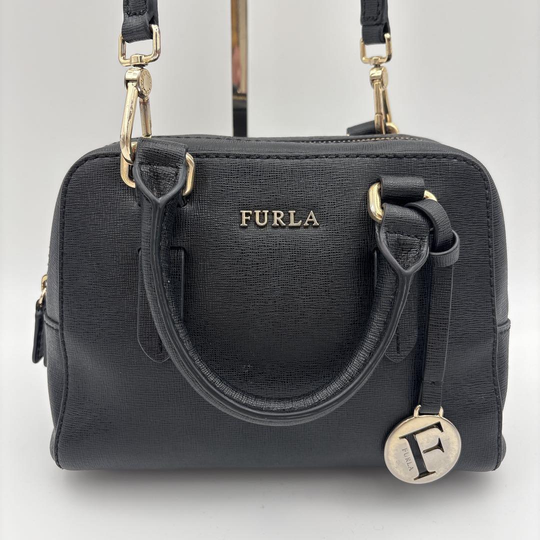FURLA フルラ 2WAY ショルダーバッグ ハンドバッグ レザー ブラック
