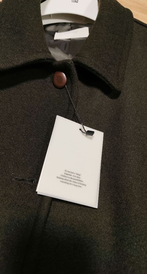 新品タグ付き】ohotoro＊Wood Half Coat - メルカリ