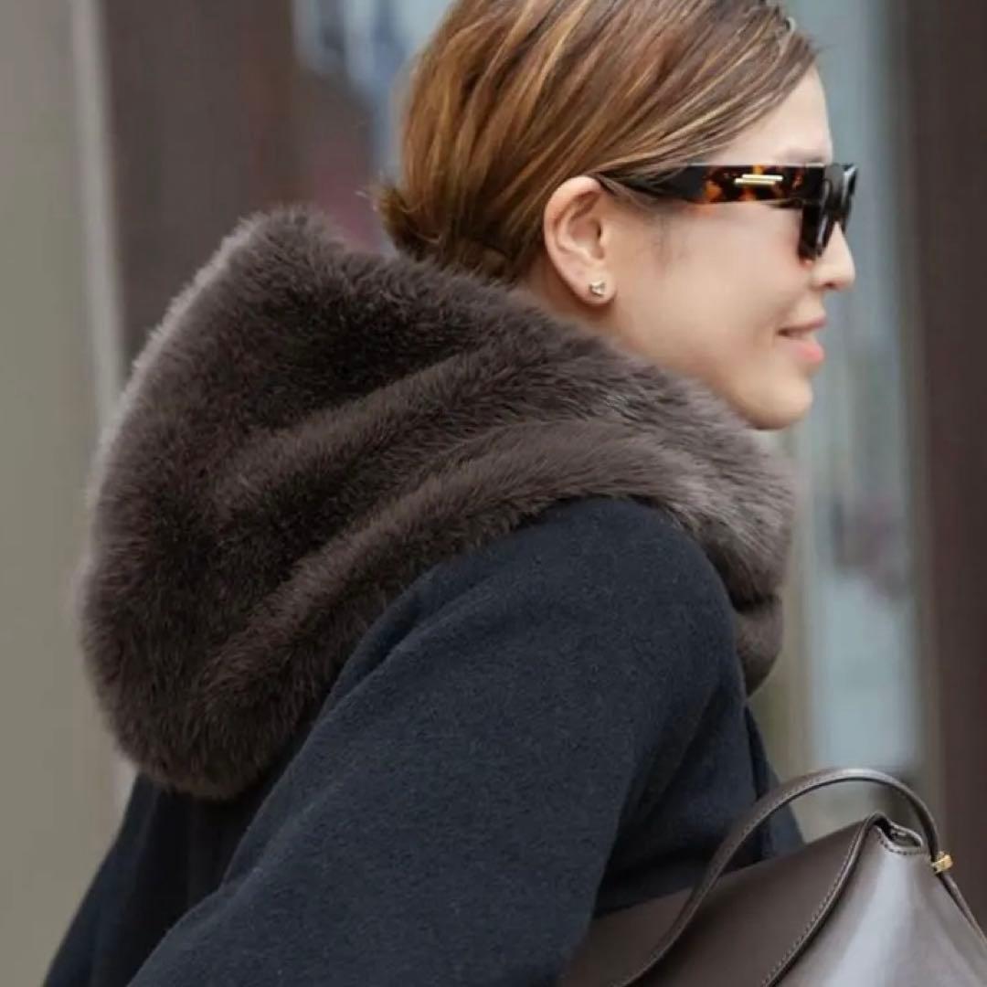 【新品タグ付き】CELERI セルリ FUR BALACLAVA ブラウン CELERI/セルリ】 FUR BALACLAVA（その他ファッション小物）｜Deuxieme