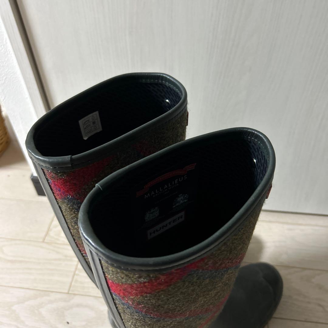 HUNTER ハンター レインブーツ 長靴 チェック柄 ブリティッシュウール