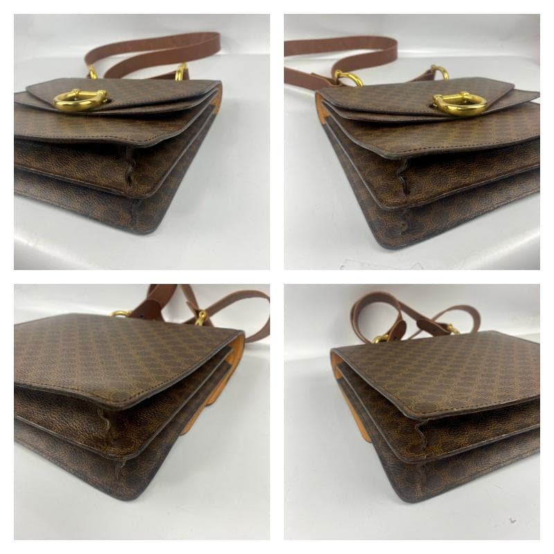 CELINE オールドセリーヌ ダブルフラップ マカダム柄 ヴィンテージF/04