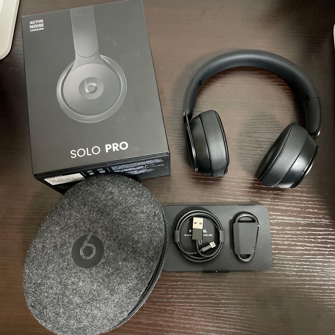 Beats Solo Pro ワイヤレスヘッドホン ブラック 箱、付属品あり Beats by Dr. Dre Solo Pro | ANCとTransparencyの2モードを搭載した