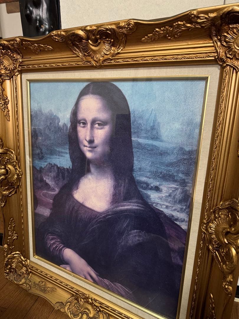 モナリザ 複製絵画 金色フレーム付きの通販はau PAY マーケット - 輸入