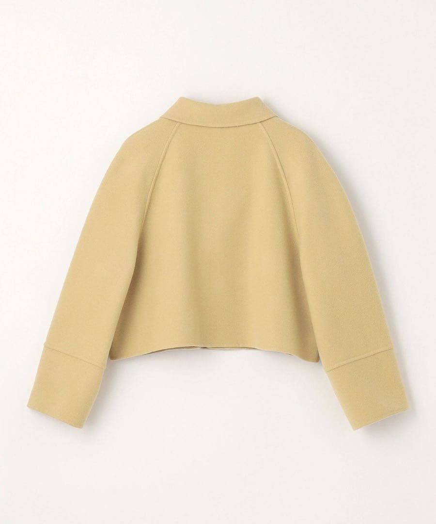 美品】Naveメルトンリバー ステンカラークロップド コート イエロー 1